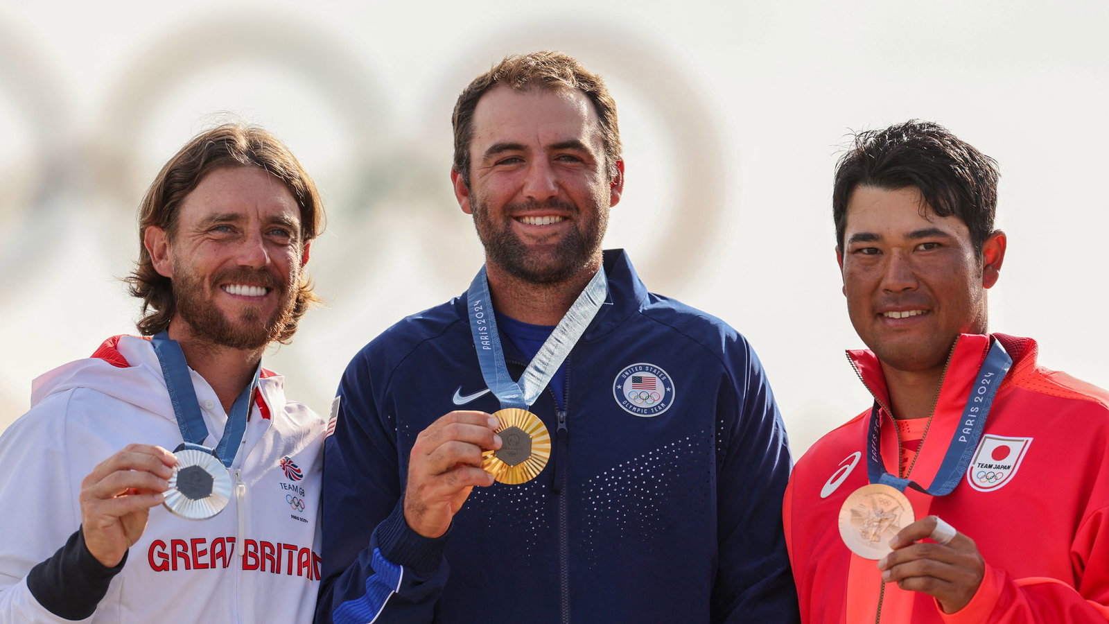 Fleetwood (silver), Scheffler (gold), Matsuyama (bronze)